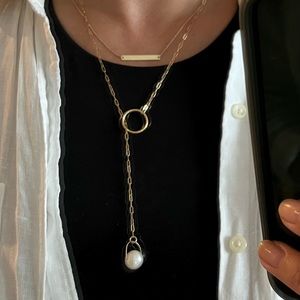 Baleen pearl lariat